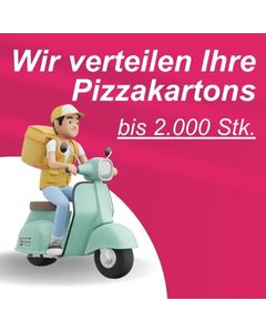 Verteilung bis zu 2.000 Pizzakartons